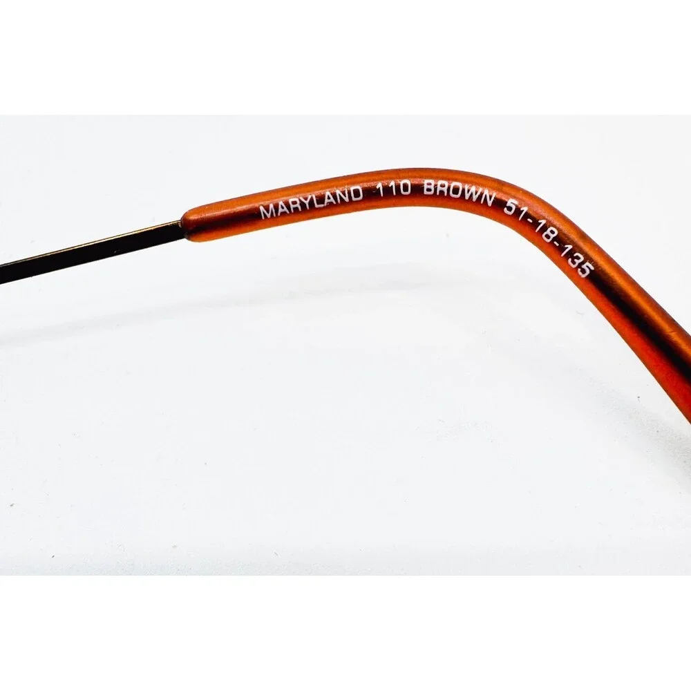 Maryland 110 Eyeglasses Frames Womens Brown Half Rim Oval 51-18-135